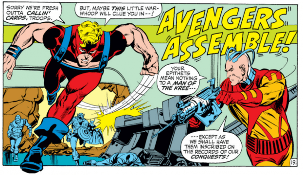 A Neal Adams Avengers comic strip.