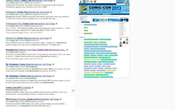 SDCC 2013 Programming Schedule Cache