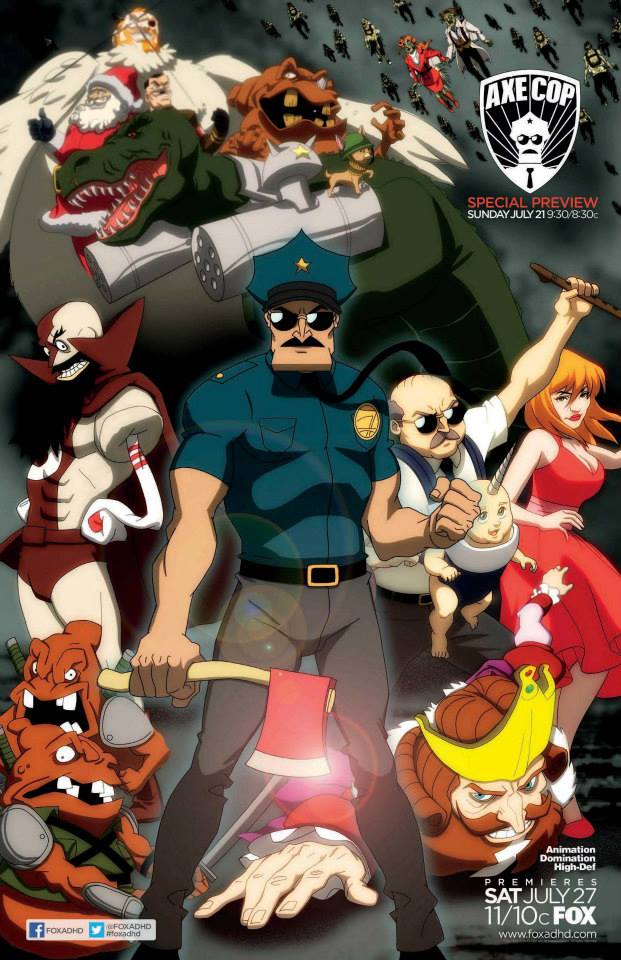 Axe Cop FOX Animation Domination poster SDCC Comic Con 2013 EXCLUSIVE 