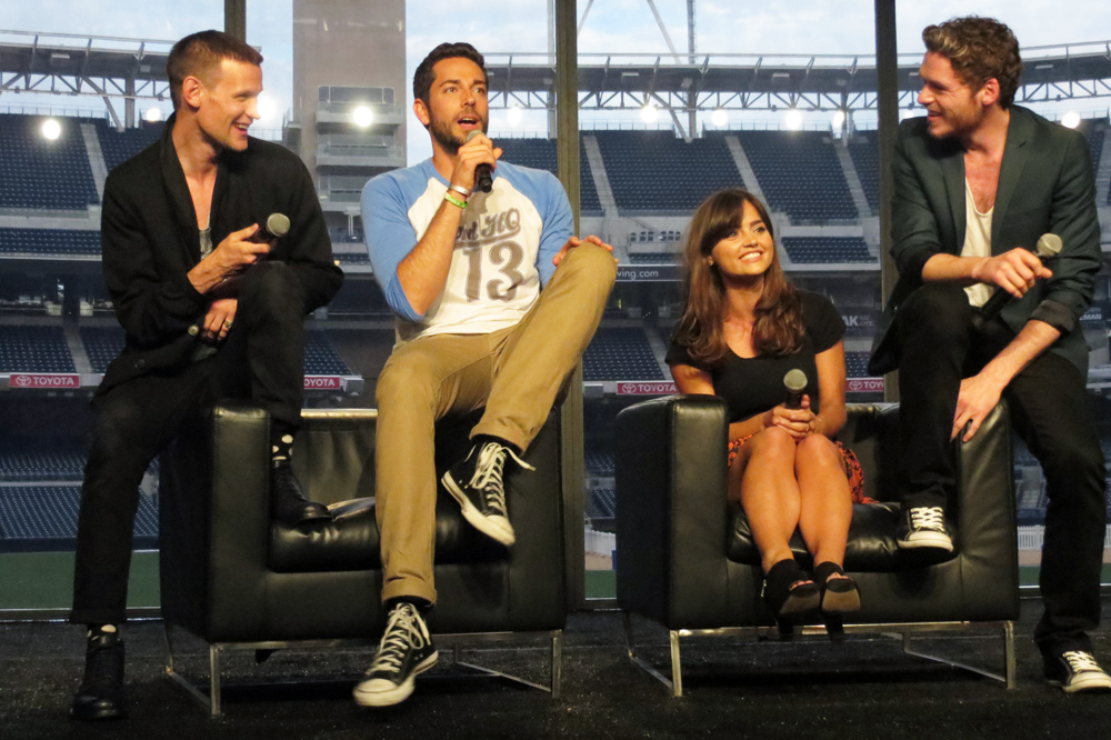 group shot nerd hq richard madden zac levi jenna coleman matt smith