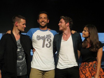 Matt Smith, Zachary Levi, Richard Madden, and Jenna Coleman at a Nerd HQ panel.