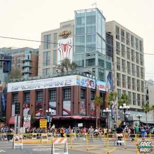 Offsite Gaslamp Street View Hard Rock Hotel Spiderman 2 Banner