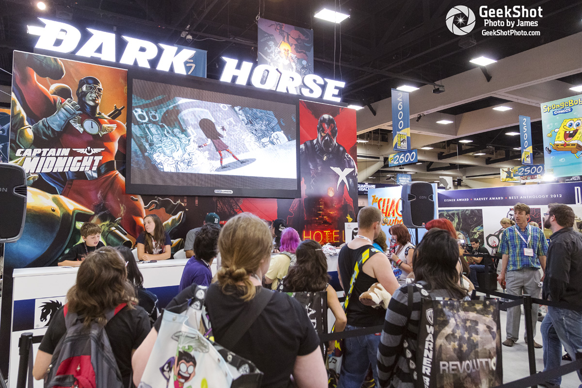 Dark Horse Comics booth display floor Captain Midnight X 