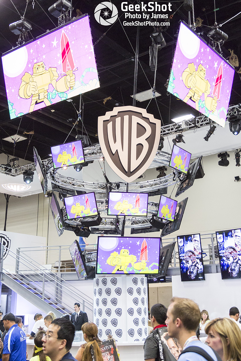 WB Warner Bros booth floor display