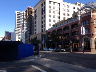 View of the Solamar Hotel and the Pendry's construction site.