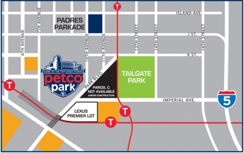 Map of closed lot (San Diego Padres)