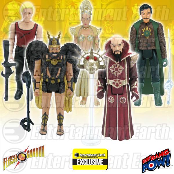 Flash Gordon Action Figures by Bif Bang Pow! sold exclusively by Entertainment Earth.