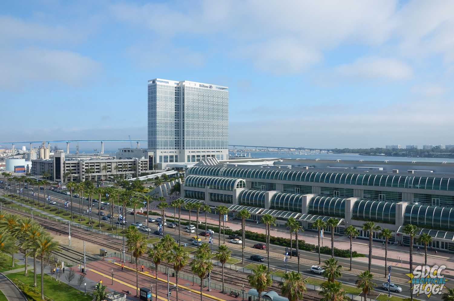 Convention Center Hilton Bayfront Hotel Coronado Bridge Traffic Street View