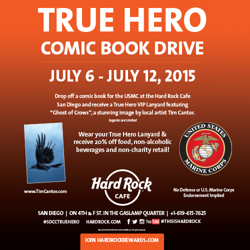hard Rock Cafe Comic Book Drive