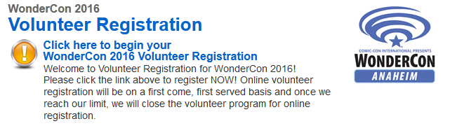 wondercon volunteer