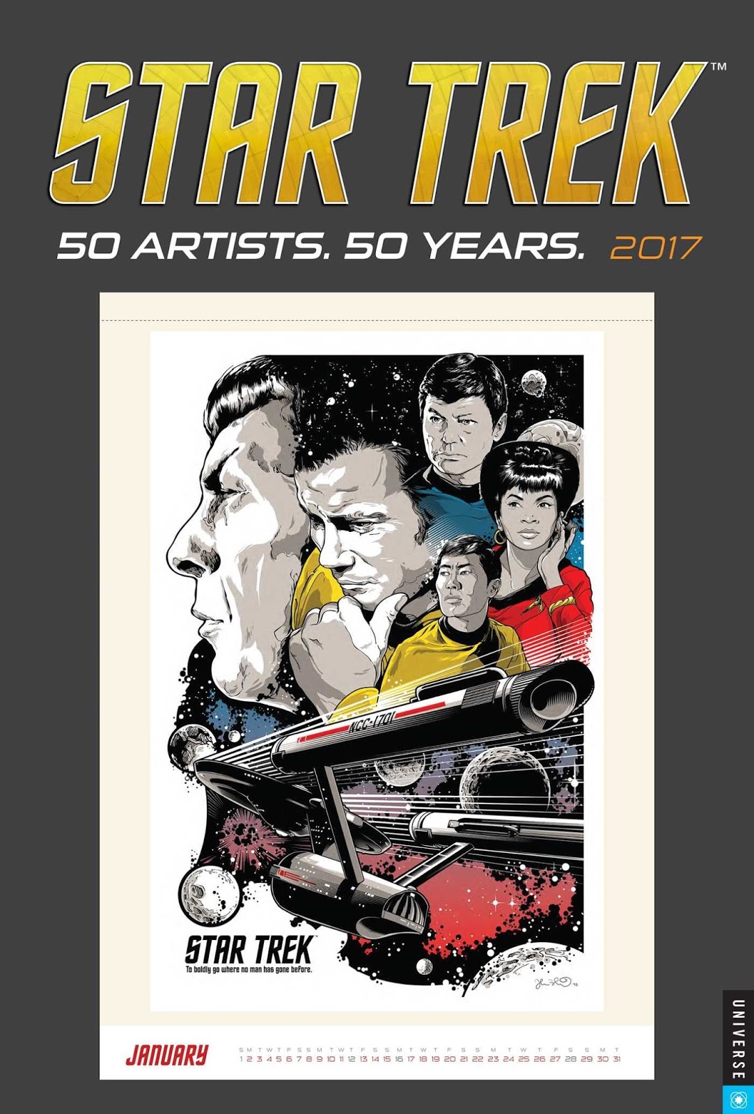 Universe+Publishing+Star+Trek+2017+Poster+Calendar+50+Artists.+50+Years
