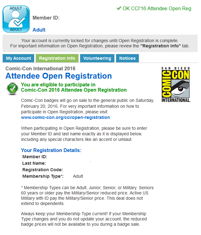 open registration