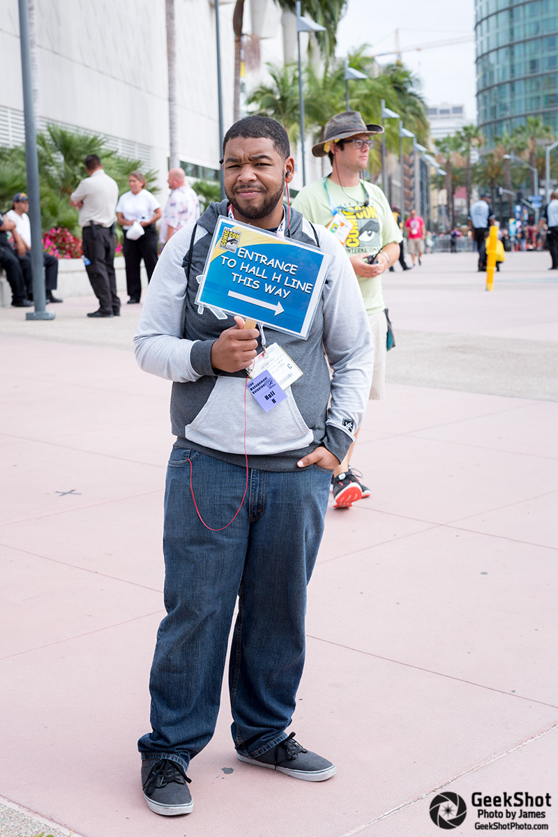 SDCC 2015 - sign volunteer hall h line signage convention center