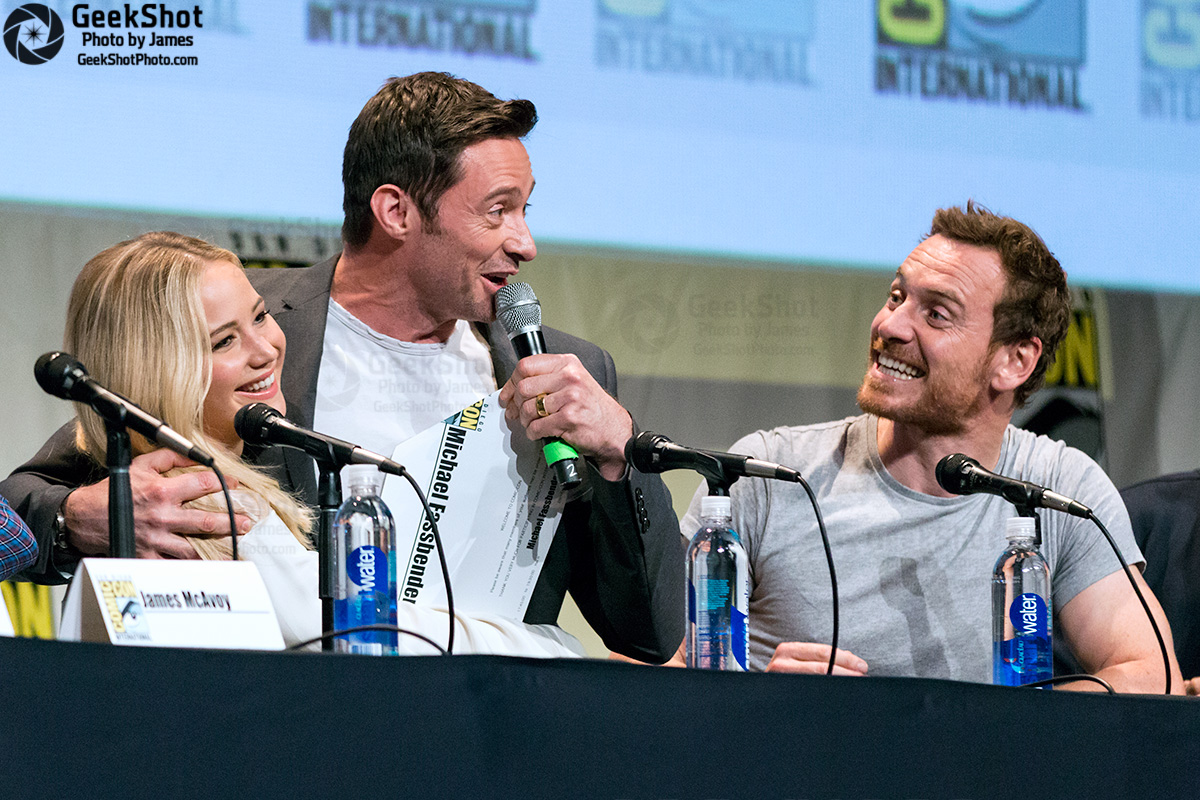 GeekShot Exclusive Photo Series Vol. 3 (Week 7) - Jennifer Lawrence Hugh Jackman Michael Fassbender X-Men Apocalypse Hall H 2015 Wolverine Magneto Mystique