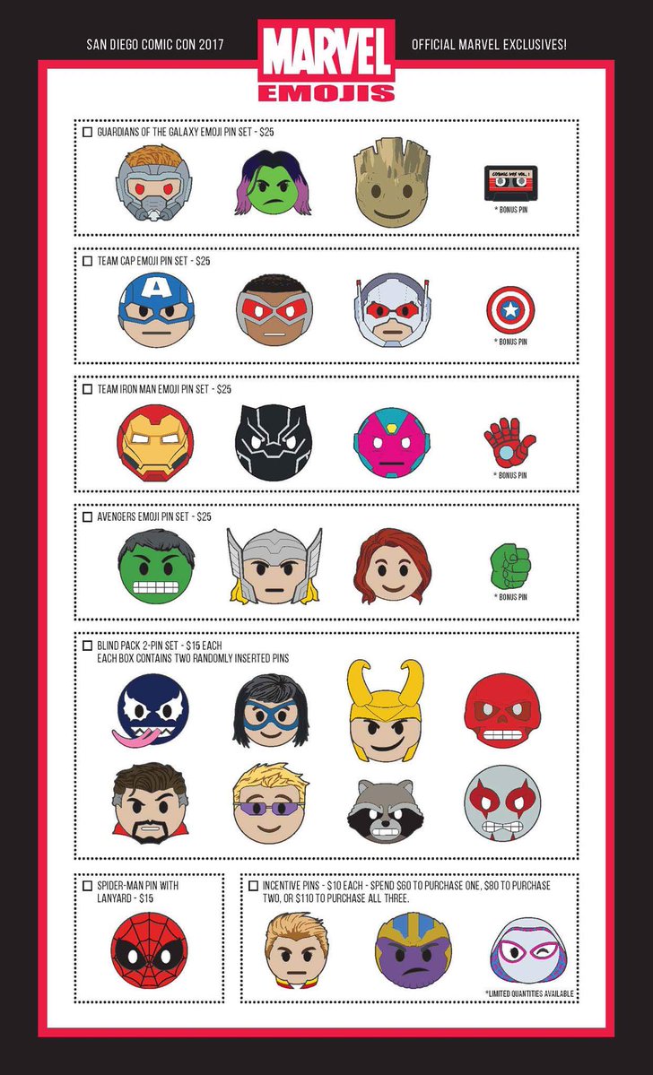 Avengers Emojis 5 Pack