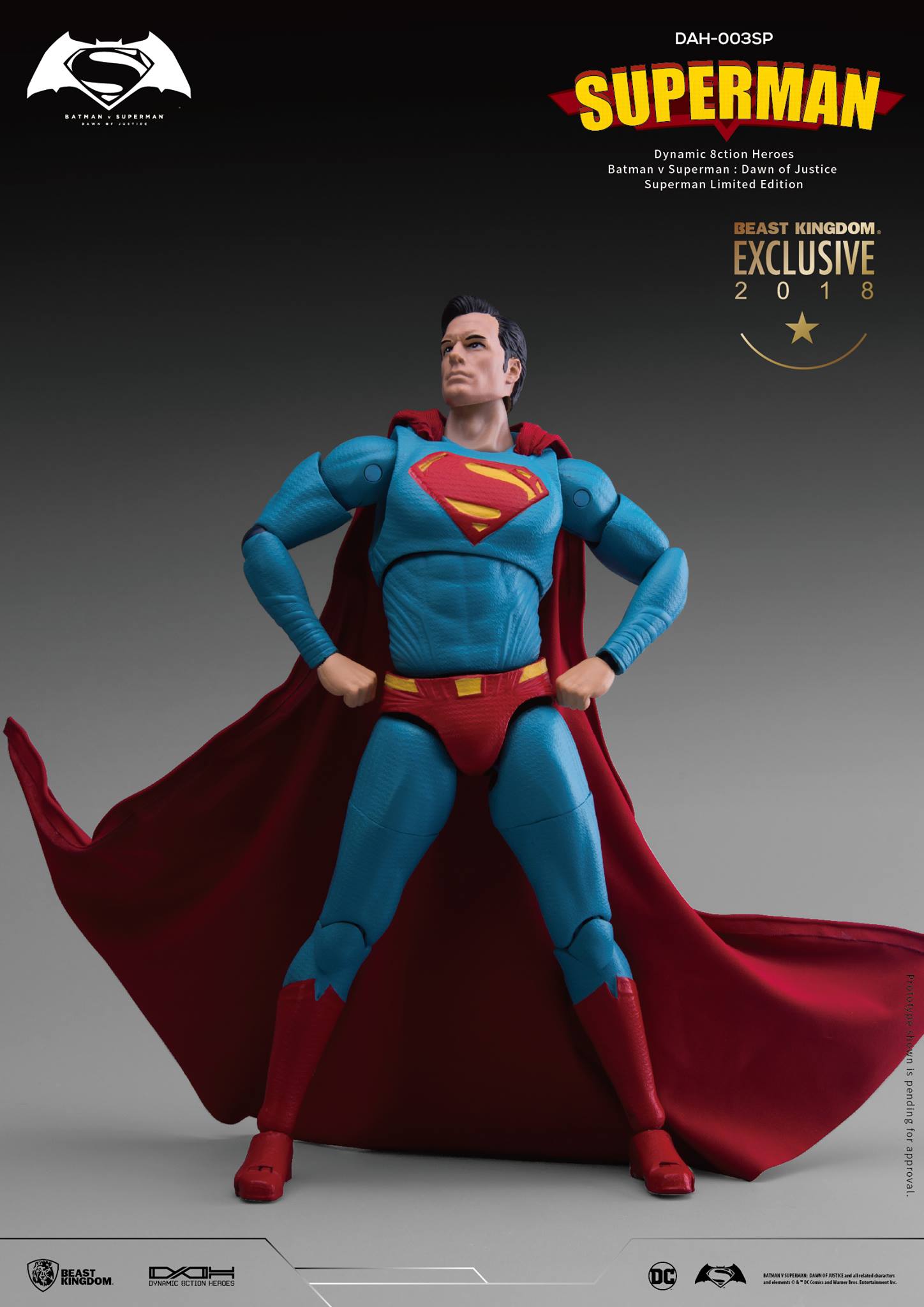 Beast Kingdom Dynamic 8ction Heroes DAH-003SP “Batman v Superman: Dawn of Justice” Superman Comic Color Version