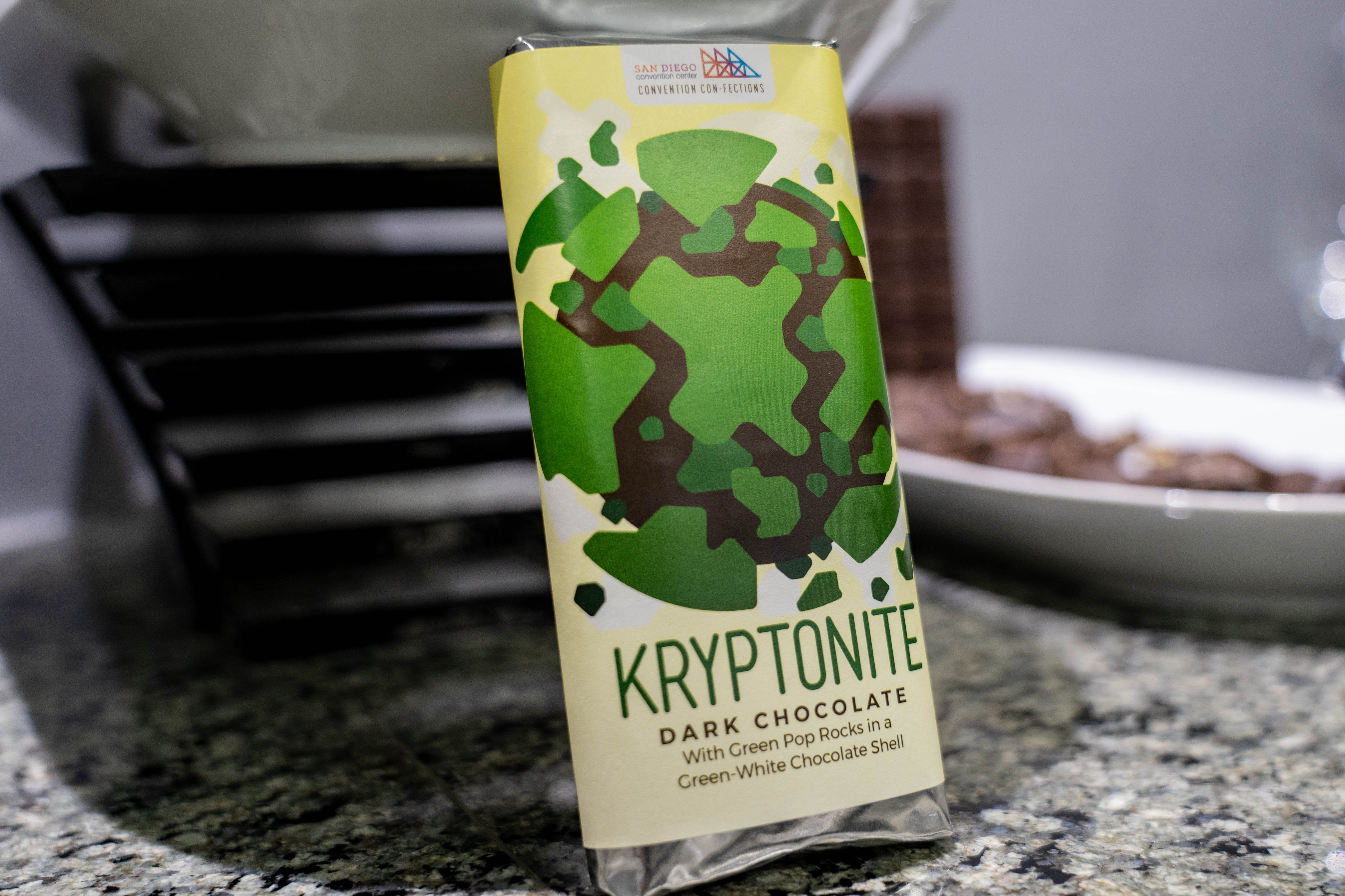 Kryptonite Chocolate Bar at SDCC 