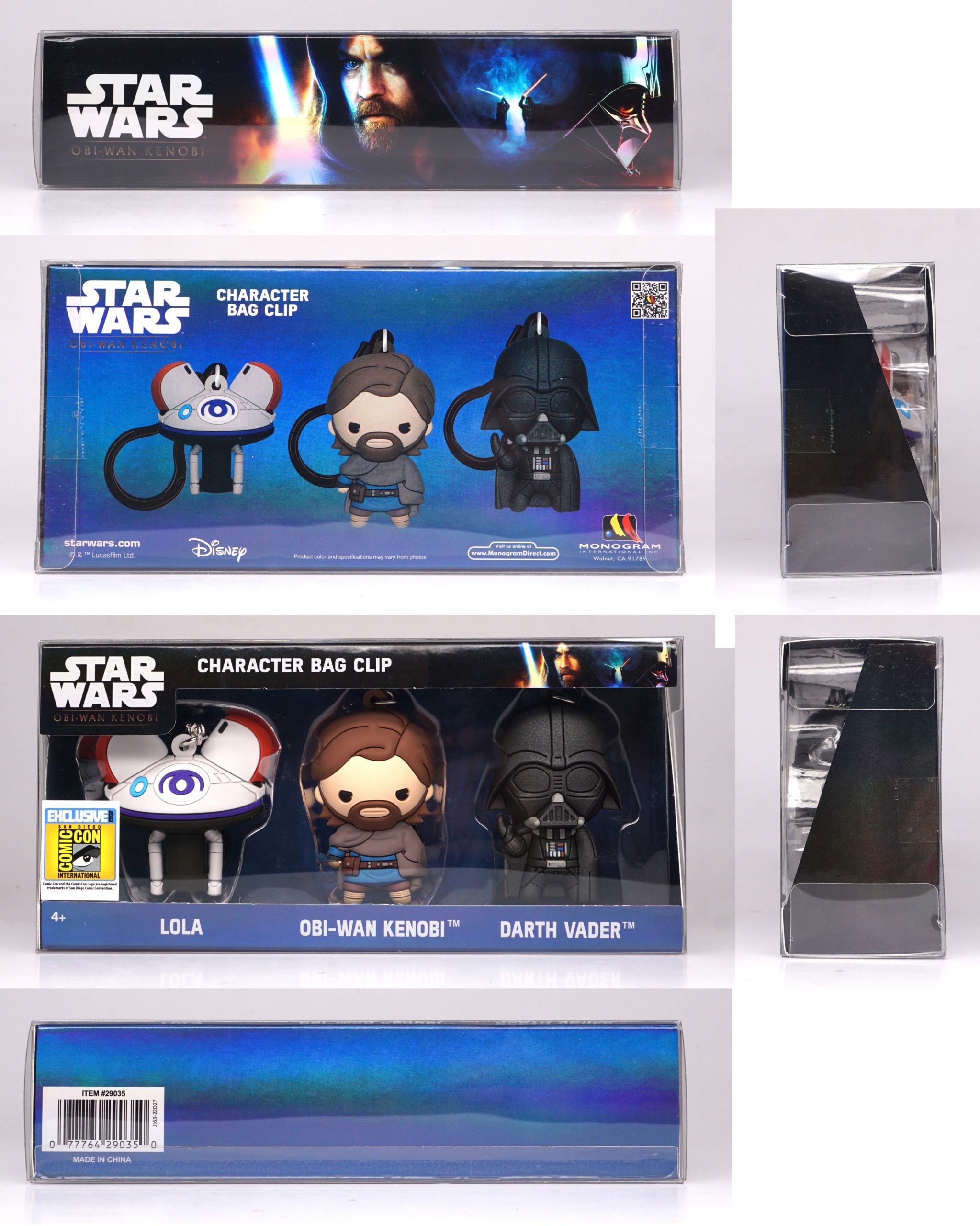 29035 Star Wars Obi Wan Kenobi 3D Foam Bag Clip 3Pc Setsan Diego Comic Con Pkg Photo Scaled