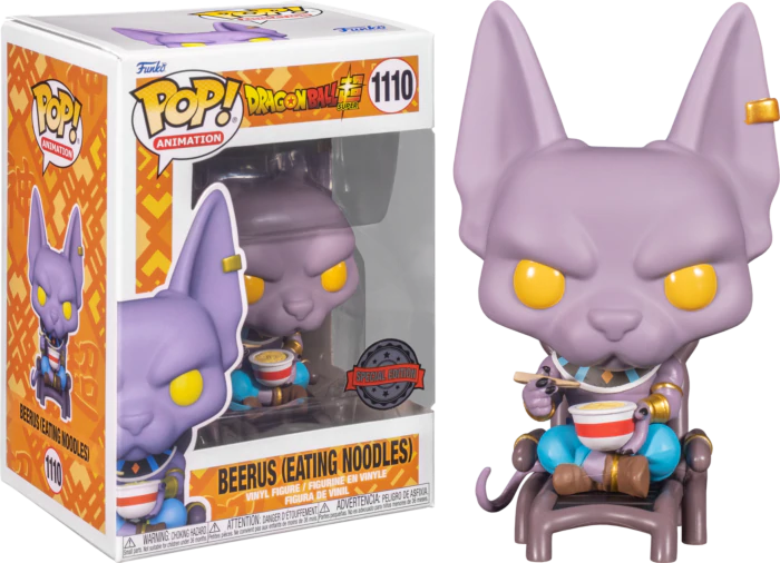 Sdcc 2022 Funko Pop Special Edition Dbz Beerus Eating Noodles
