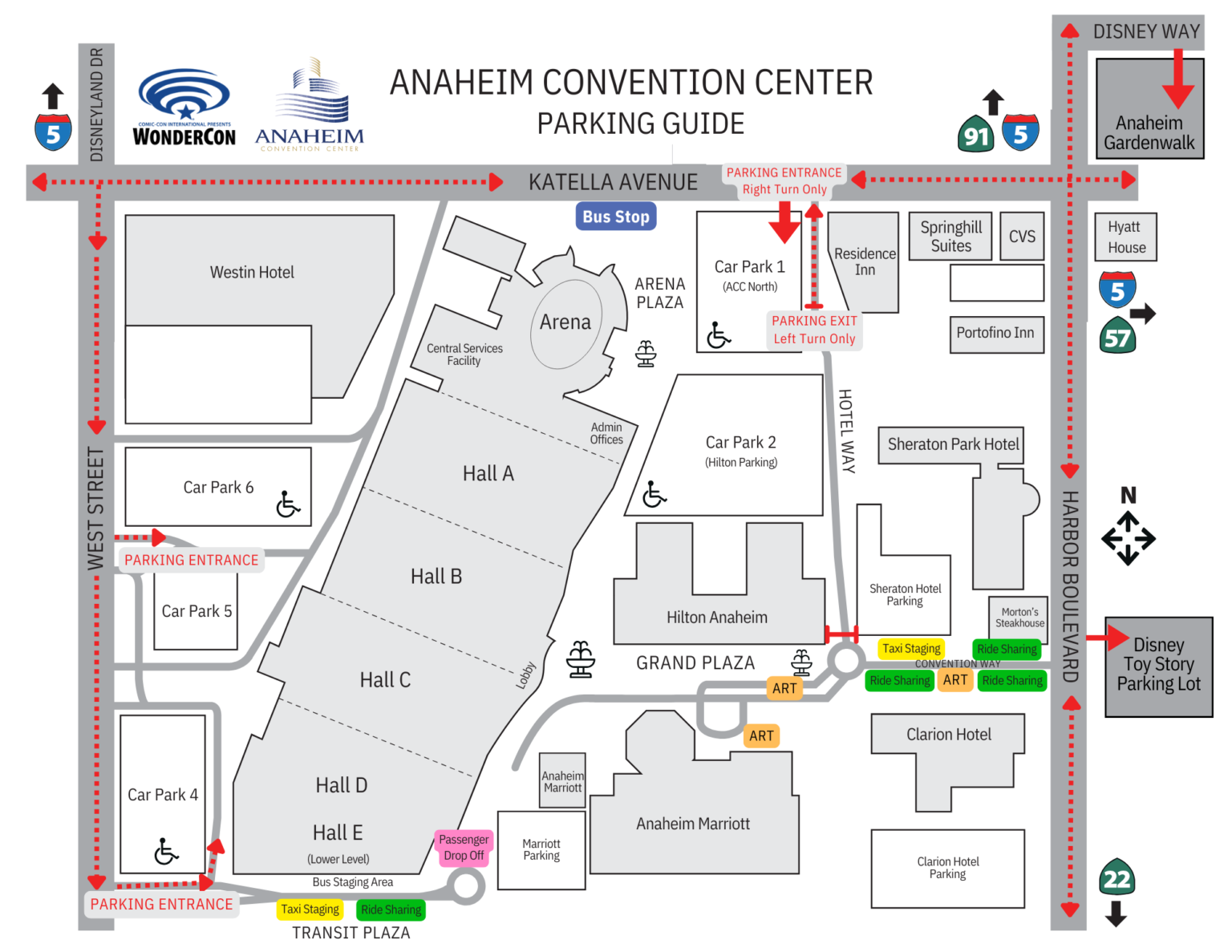 WonderCon Anaheim 2025 Parking - ACC Campus Map 2025 3 1536x1187