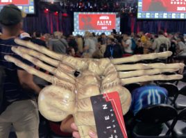 Alien: Romulus Facehugger mask Hall H panel giveaway in 2024