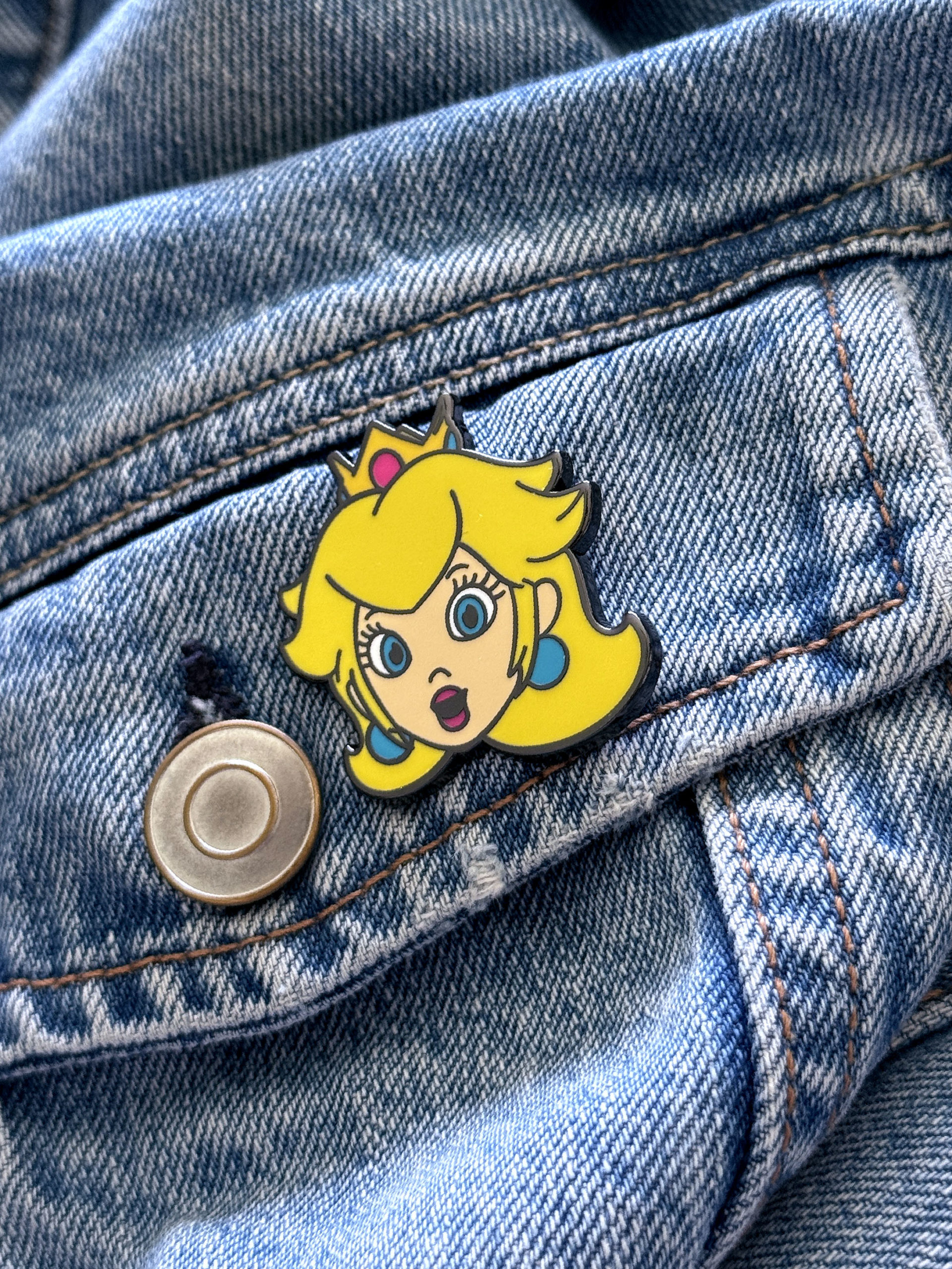 Gaming Princess Pins - Peach