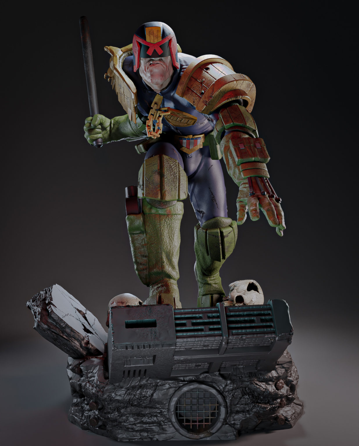 Judge Dredd Statue