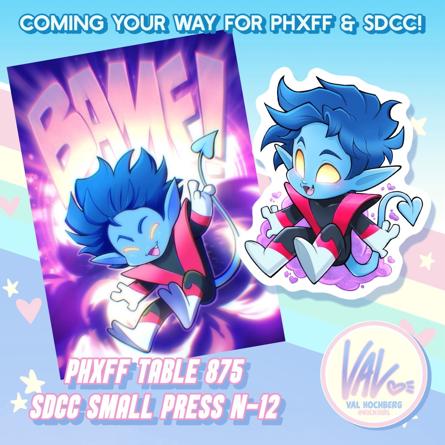 Nightcrawler Chibi Mini Print