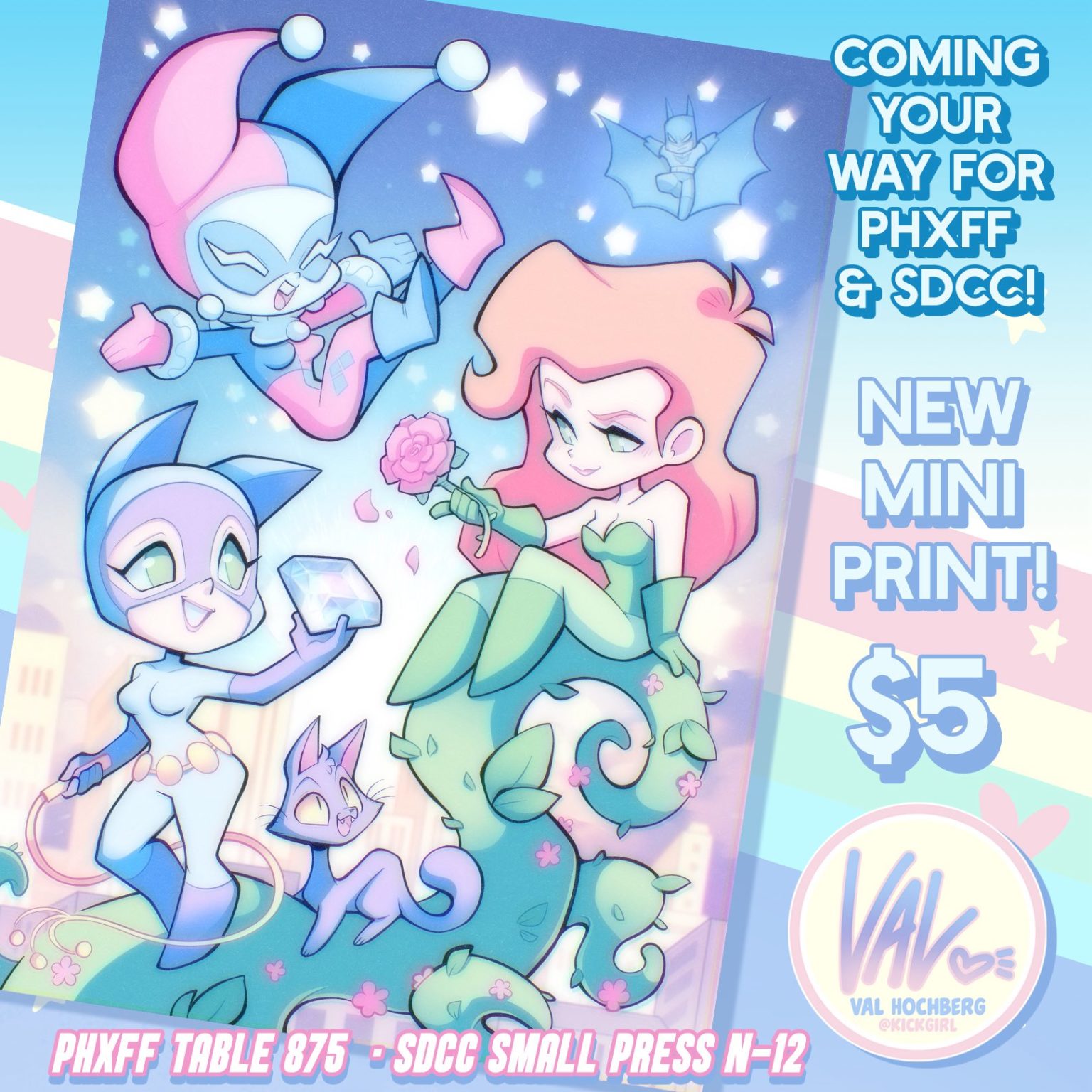 Gotham Femme Fatales Chibi Mini Print