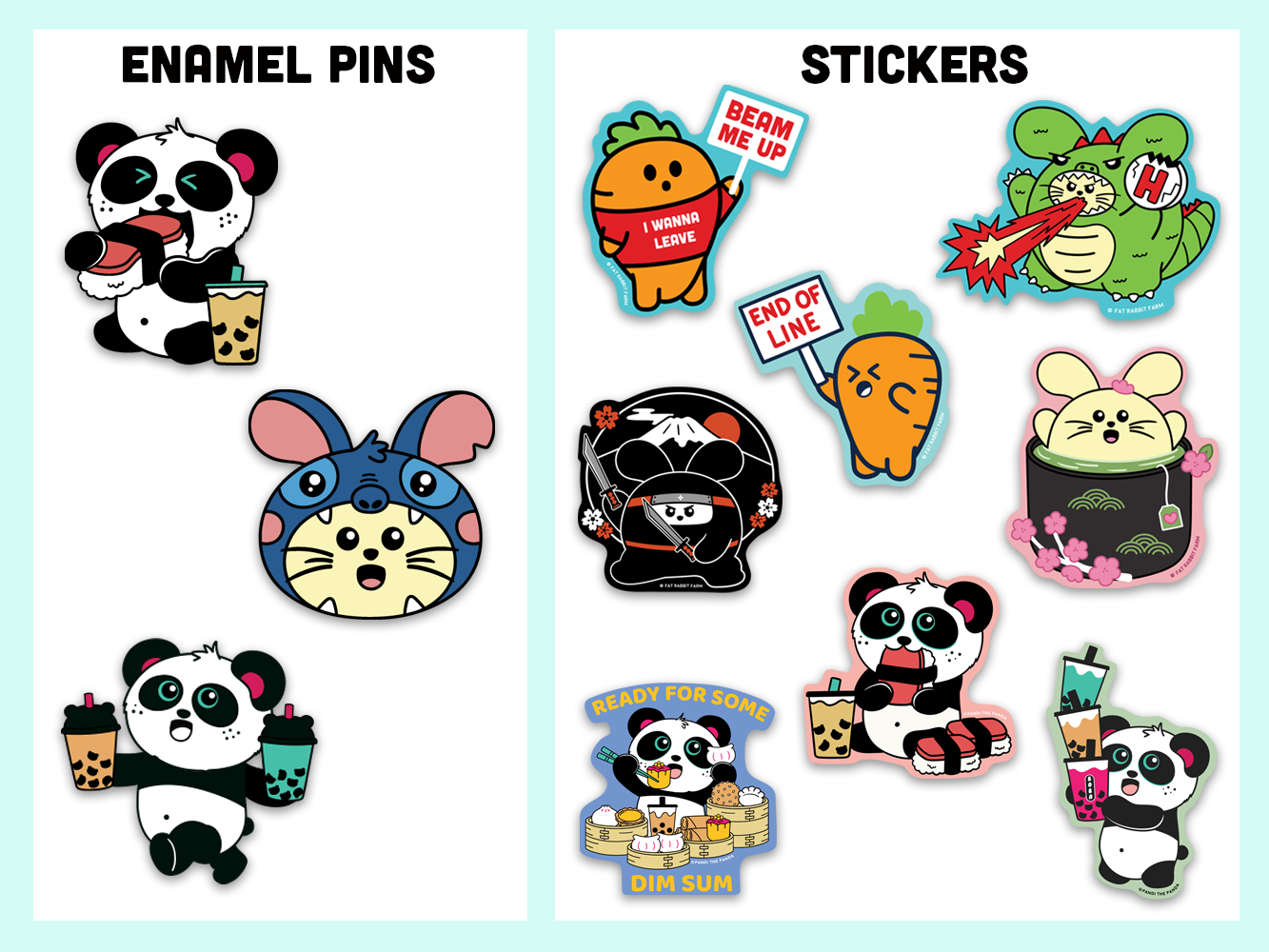 Pandi’s Double Boba Delight Pin