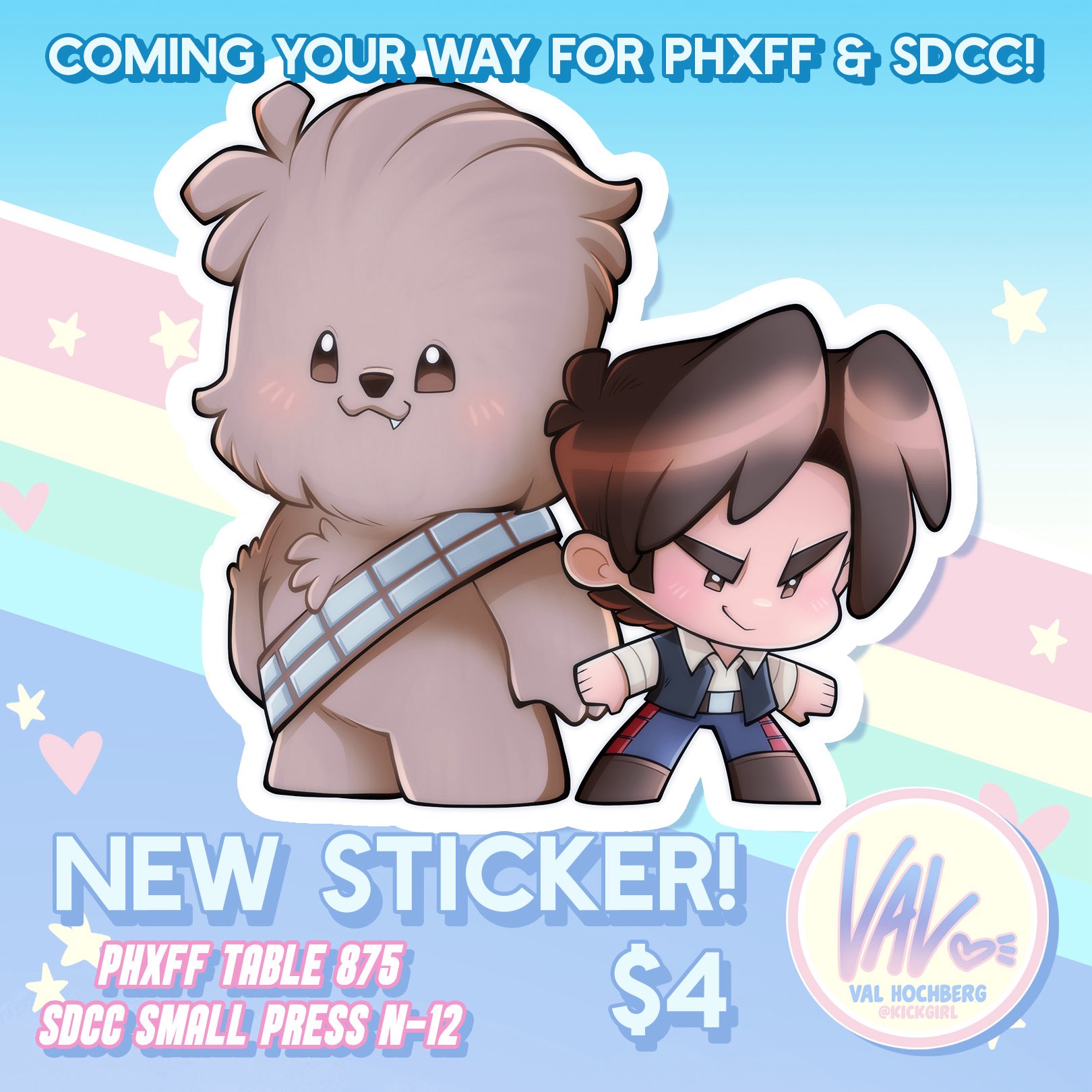 Star Wars: Han Solo & Chewbacca Chibi Sticker