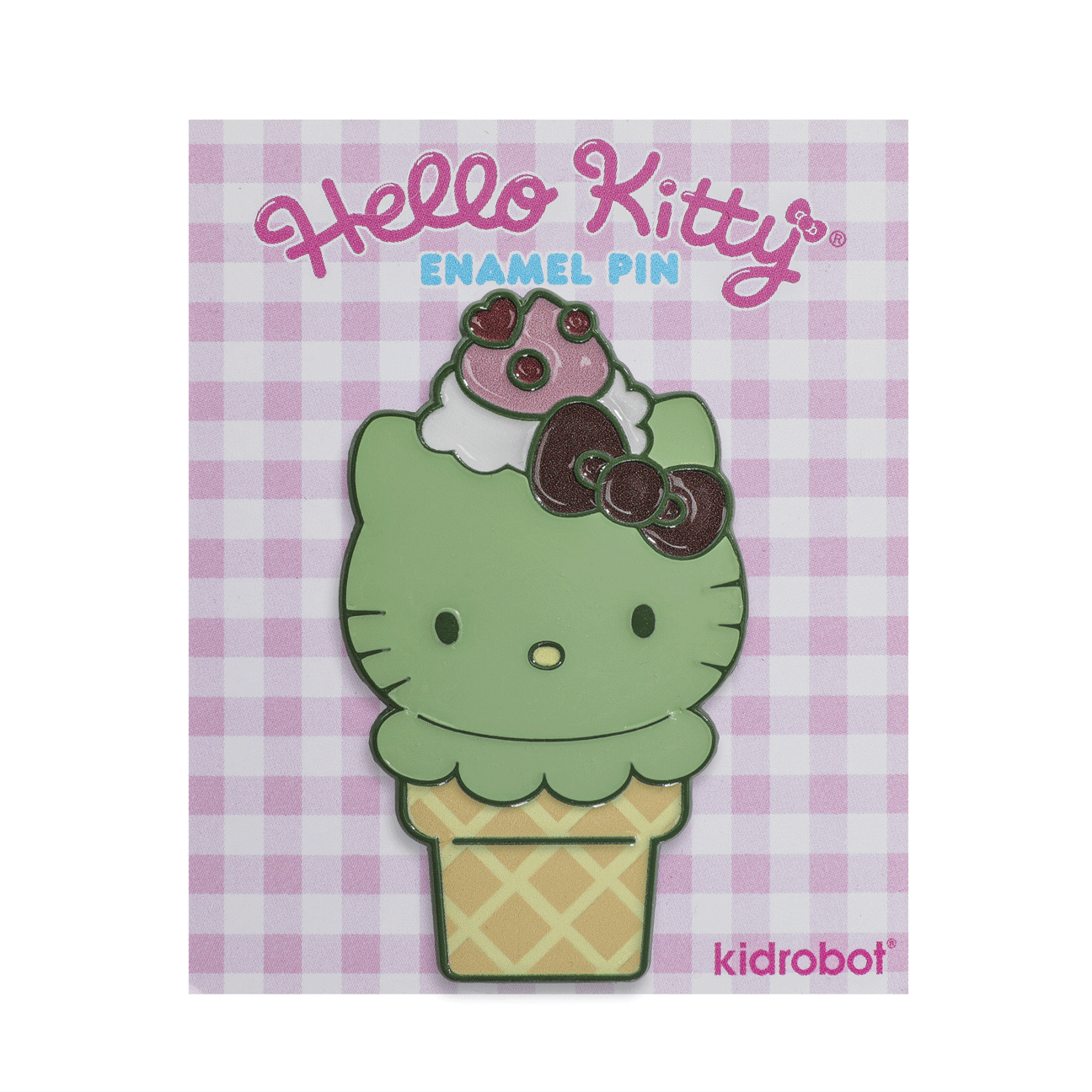 Hello Kitty® Ice Cream Pin – Glow-in-the-Dark Matcha with Chocolate Edition
