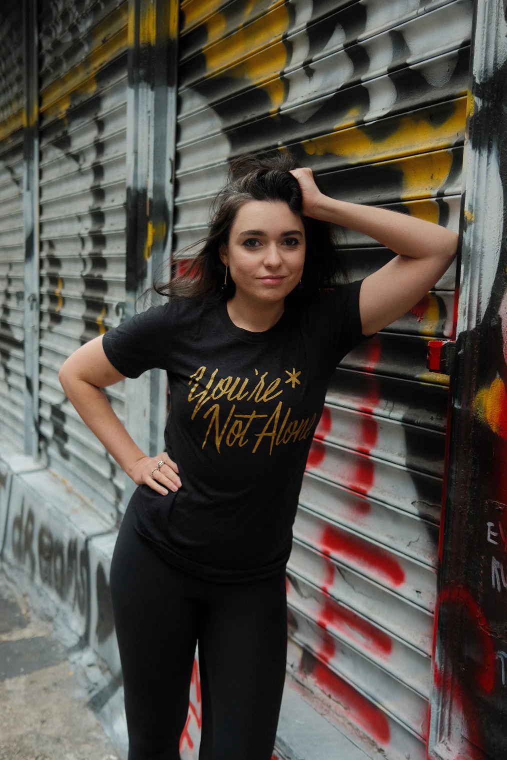“You’re Not Alone” Metallic Gold T-Shirt
