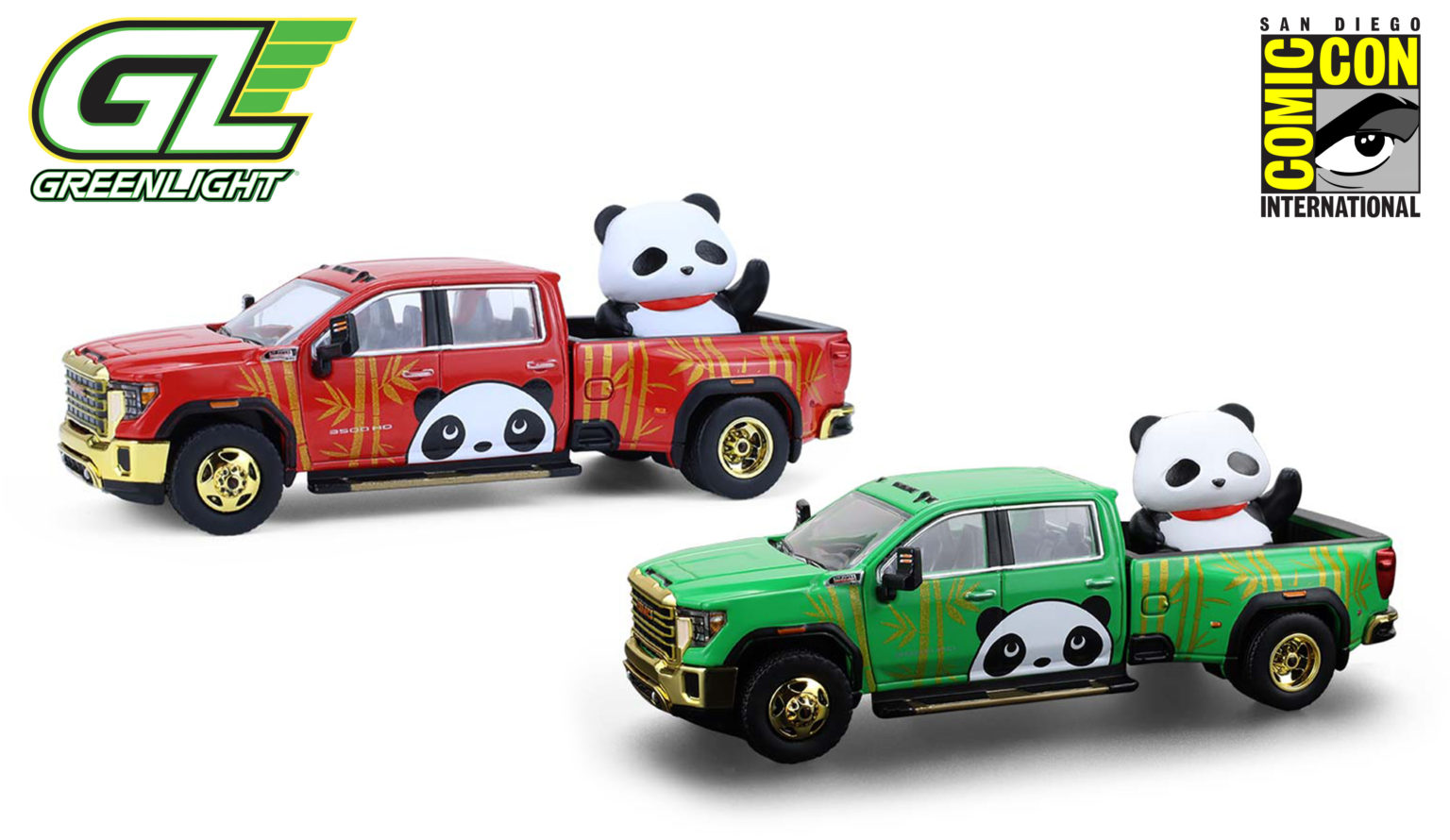 2022 GMC Sierra 3500 HD Dually Denali w/ Panda Figurine