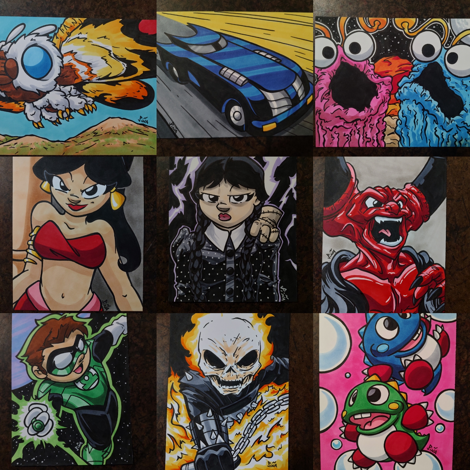 5″x7″ Hand-Drawn Art Pieces