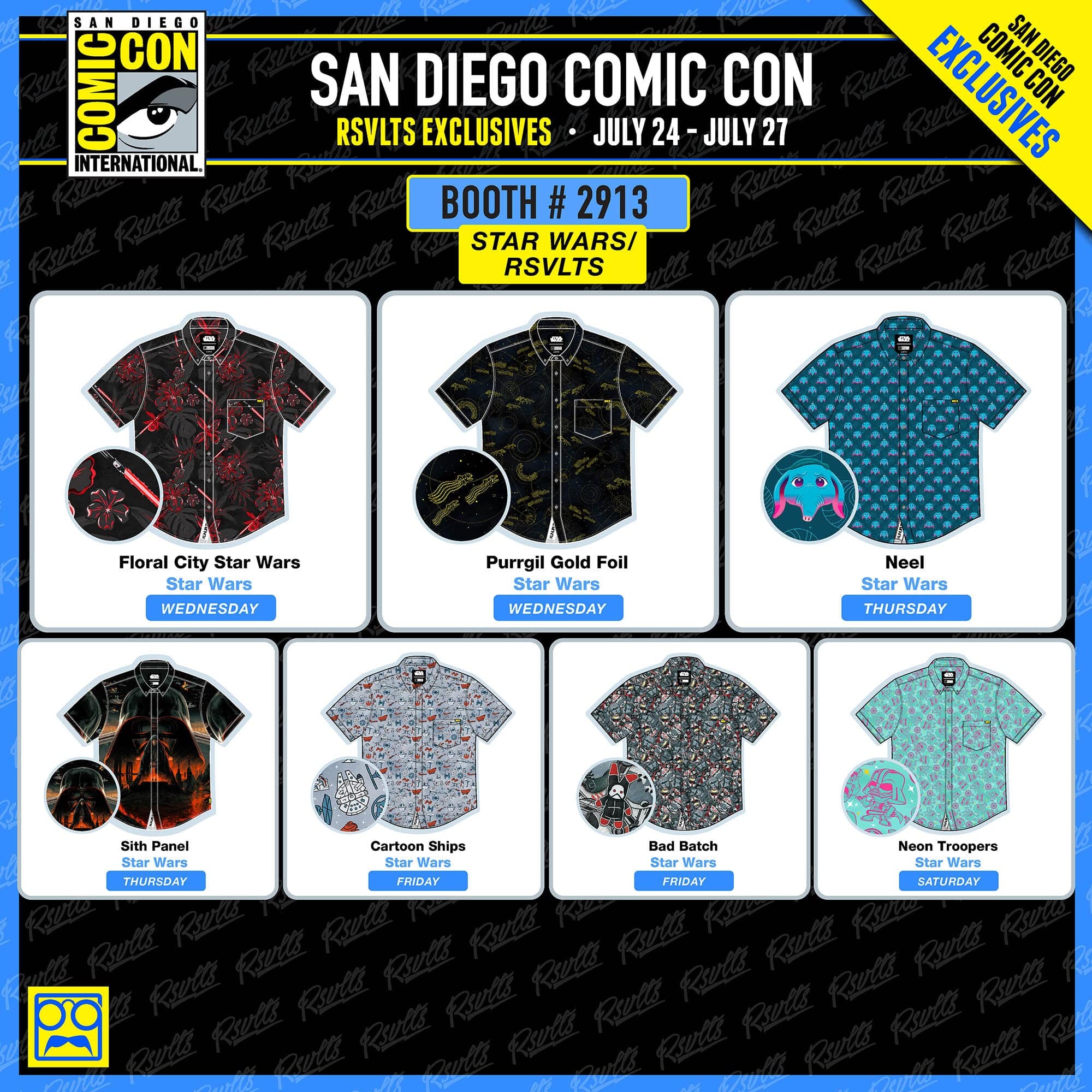 RSVLTS San Diego Comic-Con 2025 Exclusives, Activities - San