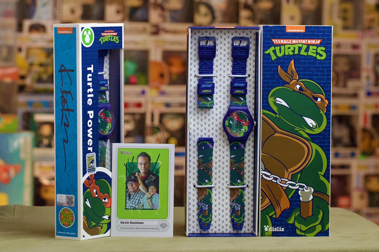 Teenage Mutant Ninja Turtles Watch Set and Collectible Card - Signed by Kevin Eastman