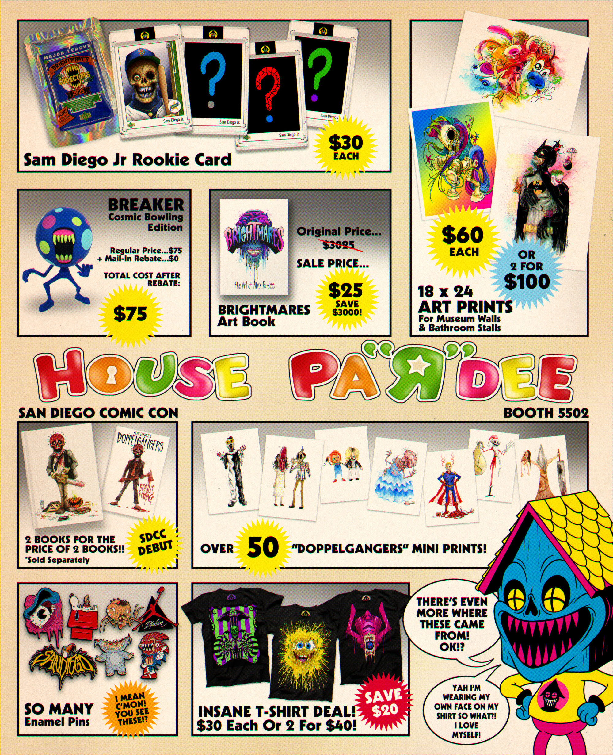 Alex Pardee San Diego Comic-Con 2025 Exclusives [UPDATE July