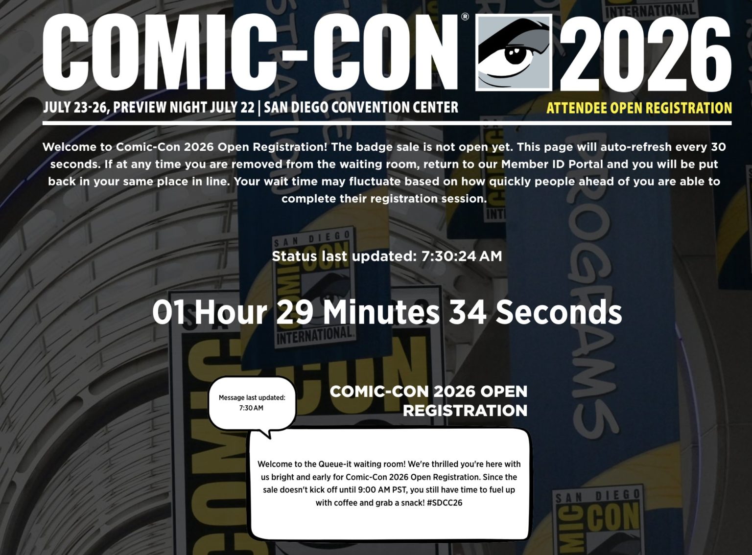 San Diego Comic Con 2026 Open Registration Recap It Feels Like Con 