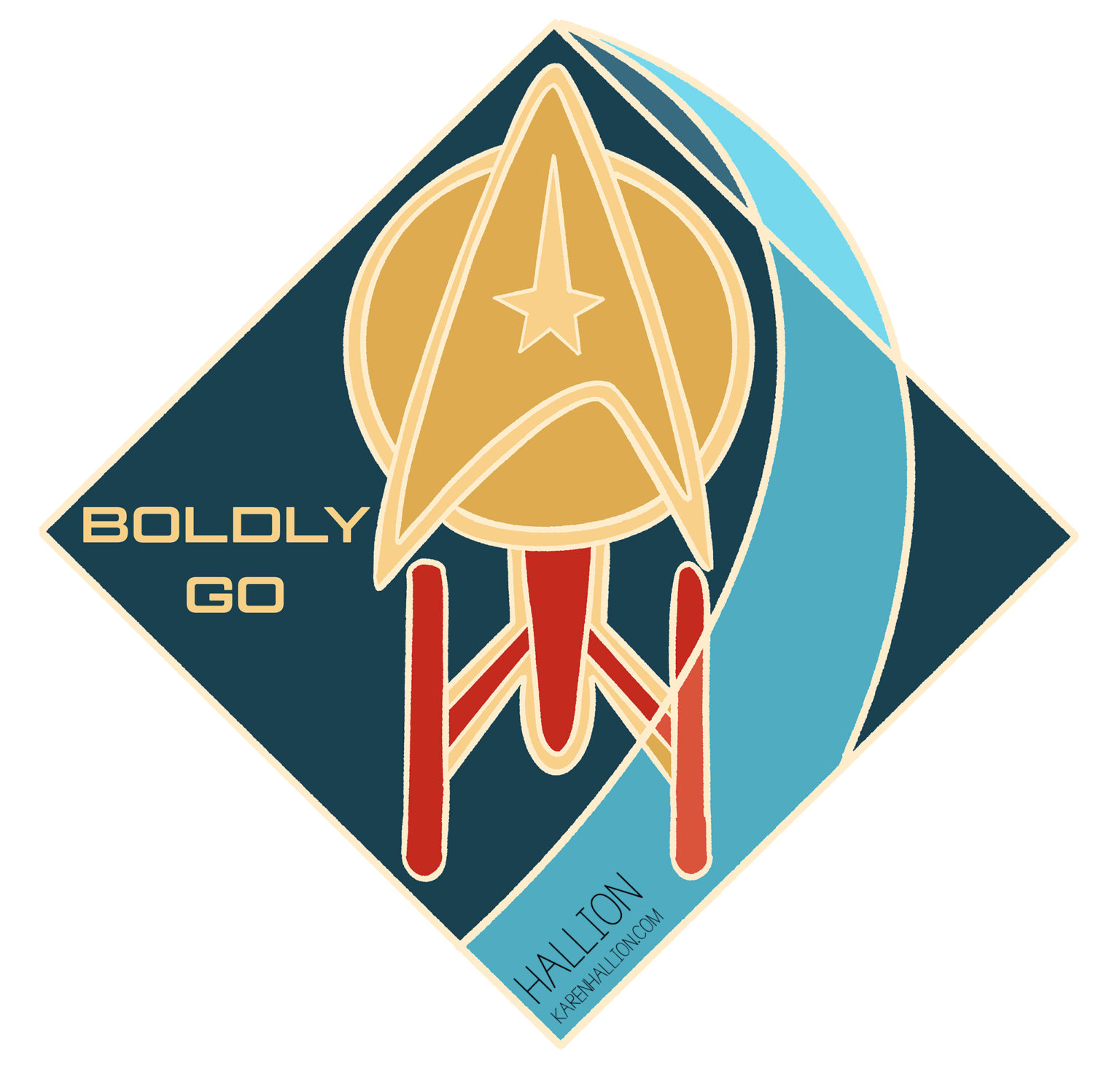 Boldy Go Enamel Pin